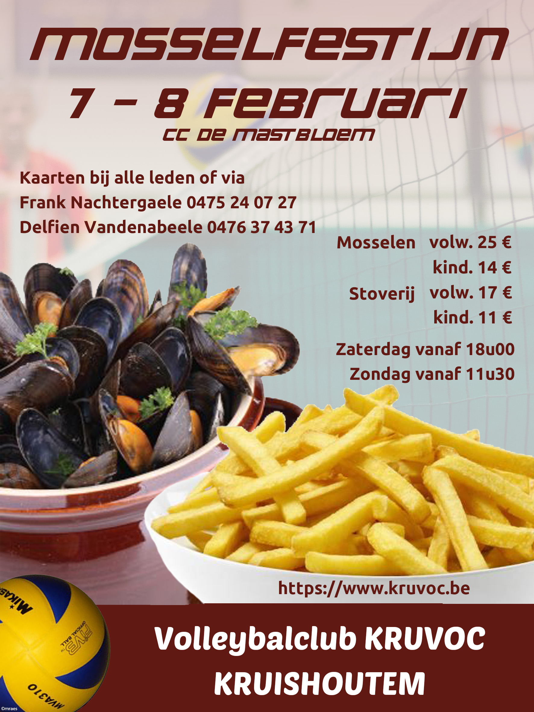 Volleyballclub KRUVOC - Mosselsouper - Flyer
