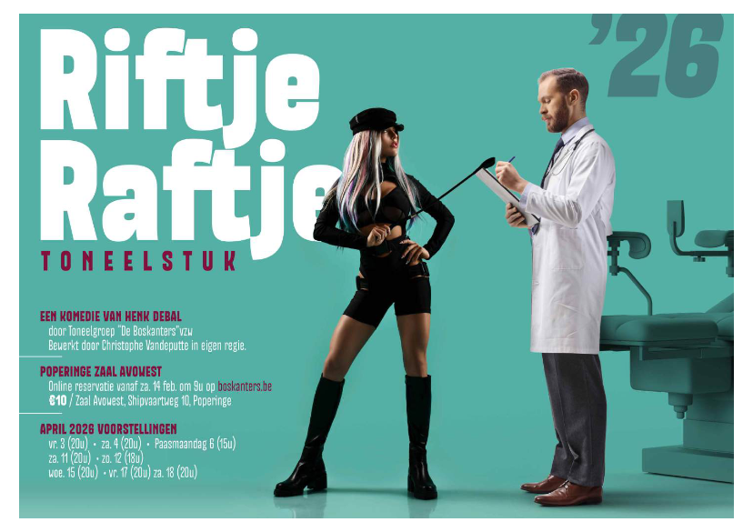 Komisch stuk over de gynaecologenpraktijk van dokter Vulsteker die af te rekenen heeft met zijn drank- en bankproblemen naast al het andere Riftje Raftje dat komt binnenvallen...