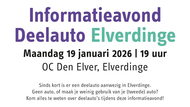 Affiche deelauto Elverdinge