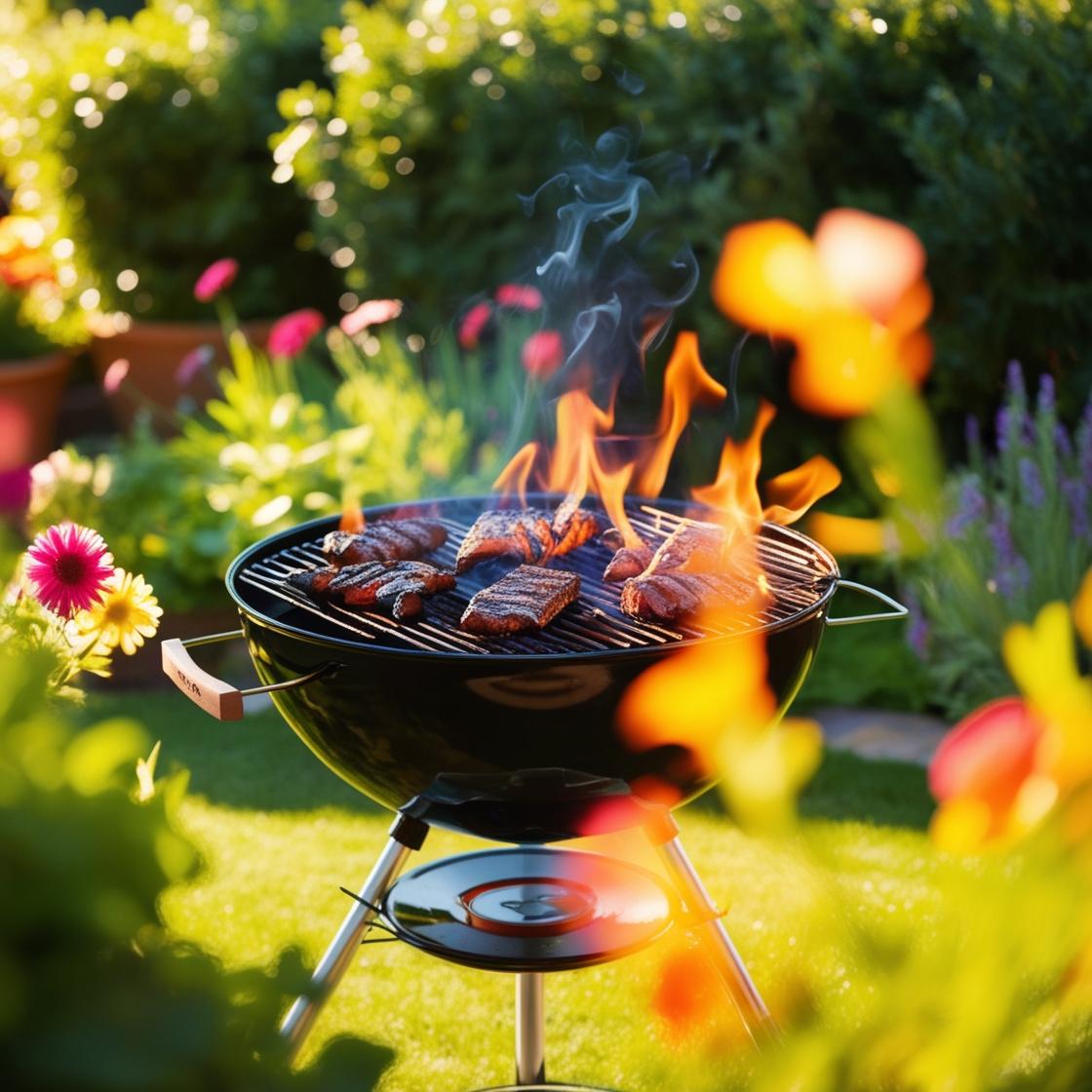 Barbecue in tuin