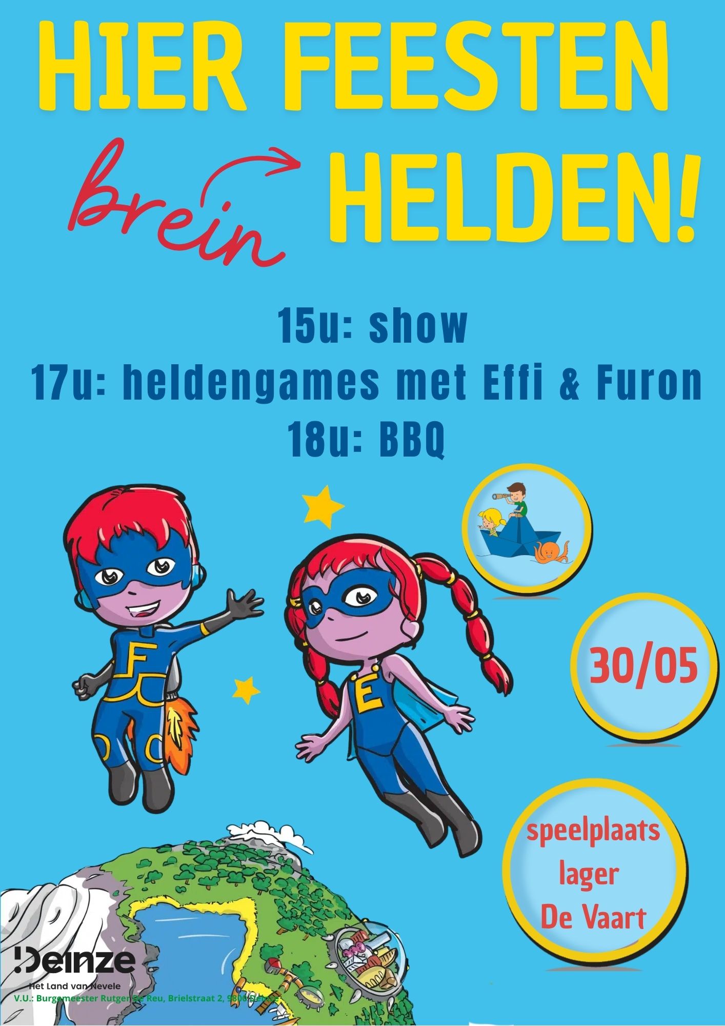 Affiche schoolfeest GBS De Vaart