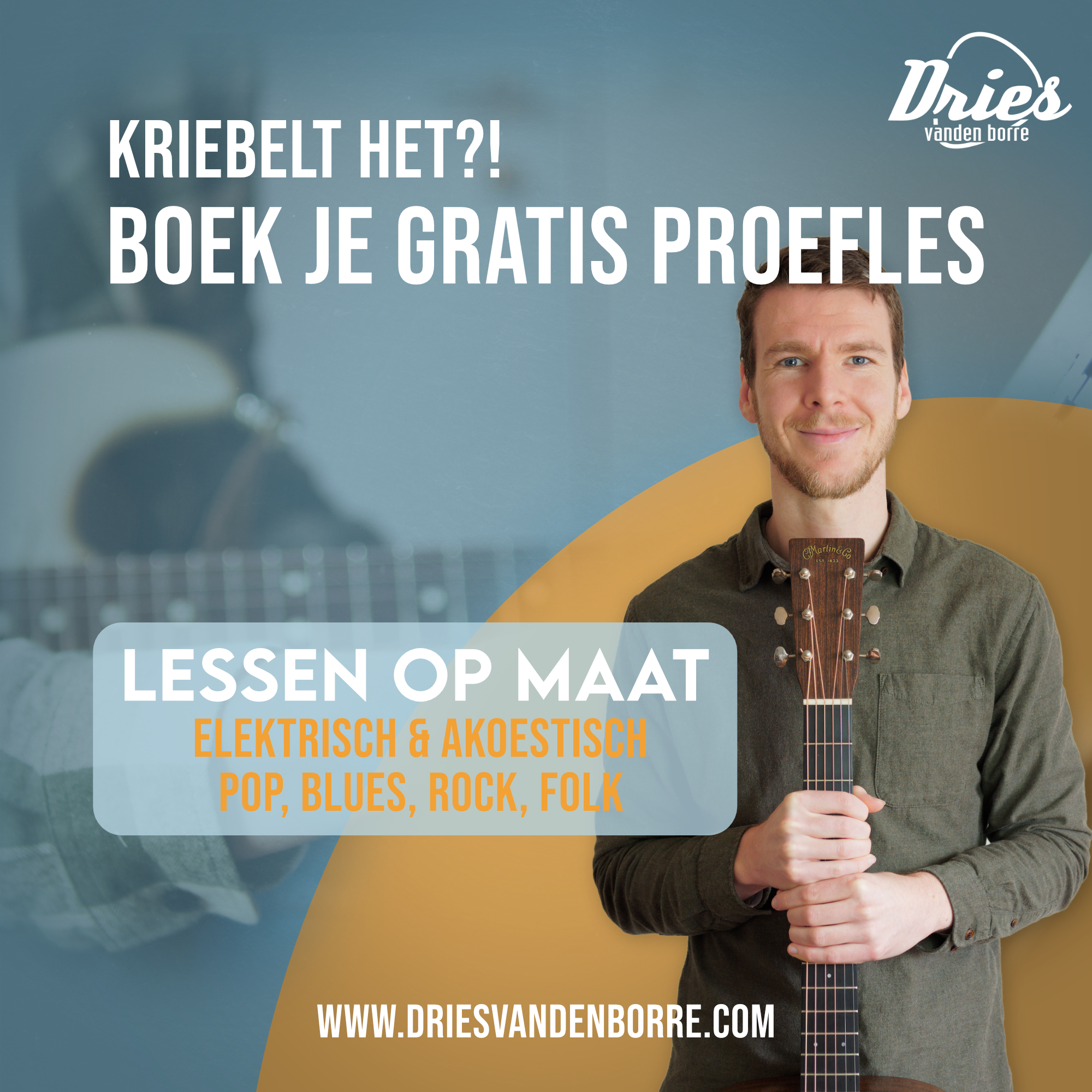 Gitaarlessen Dries Vanden Borre