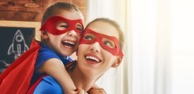 foto voor ouder-kind plezier