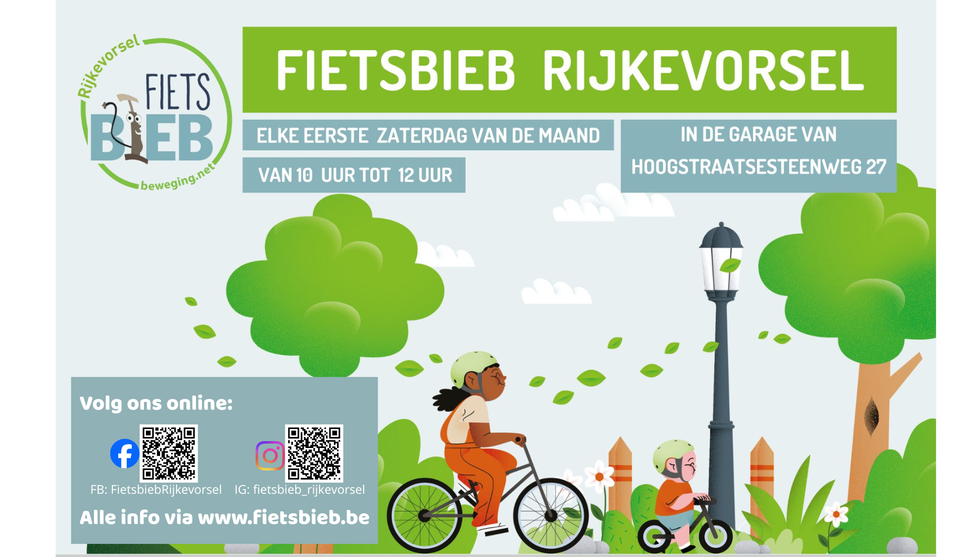 Fietsbieb Rijkevorsel - elke eerste zaterdag van de maand open tussen 10u en 12u