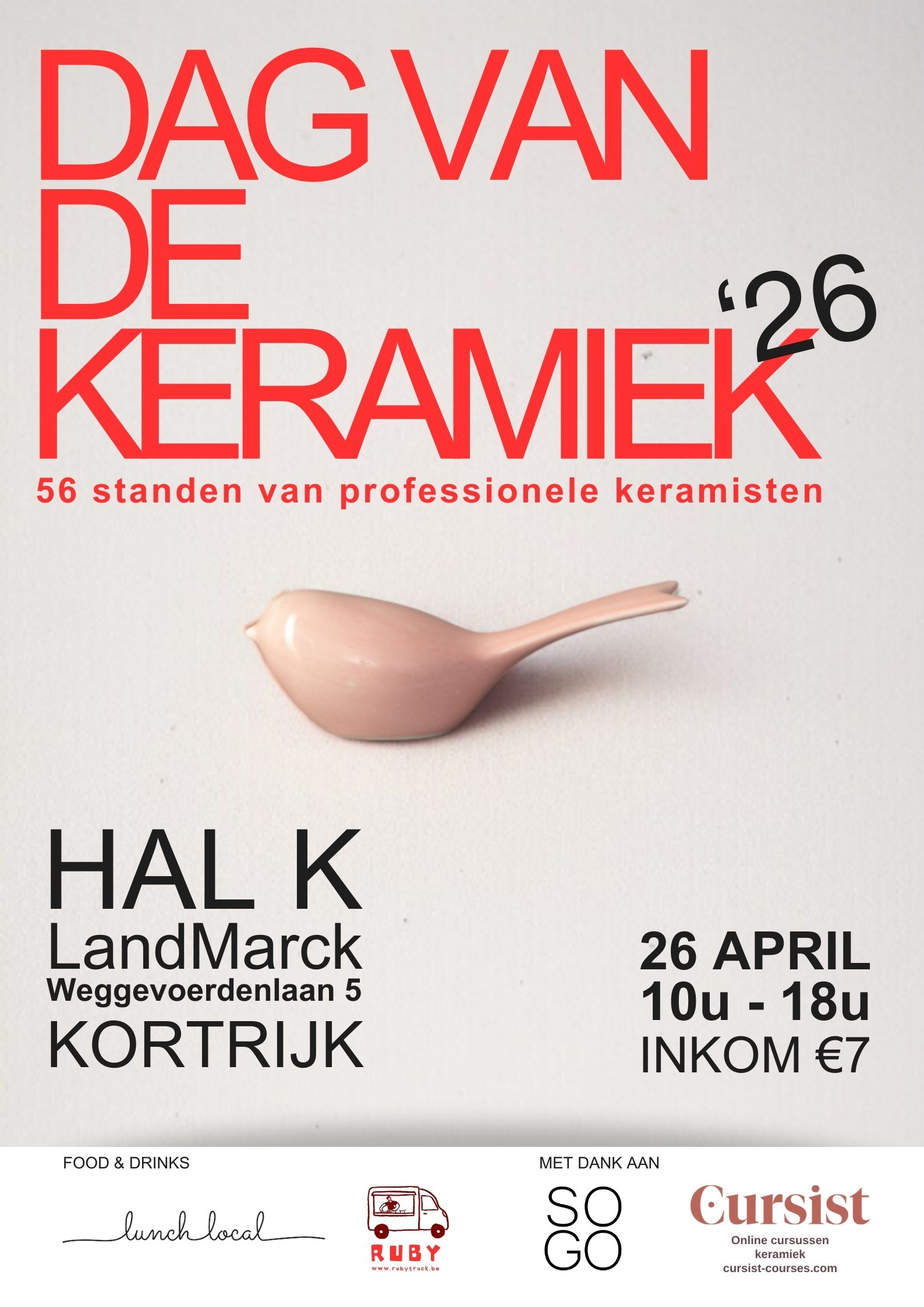 Ontdek het werk van ruim 50 professionele keramisten tijdens de tweede editie van Dag van de Keramiek!