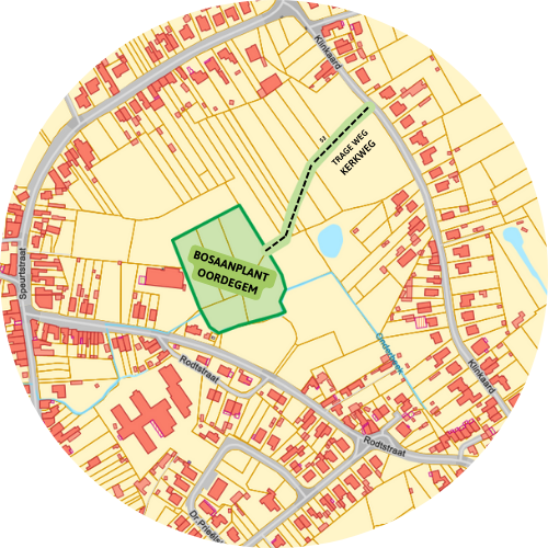 Bosaanplant locatie Oordegem