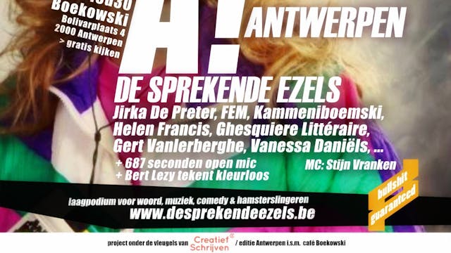 De Sprekende Ezels 13 september Boekowski