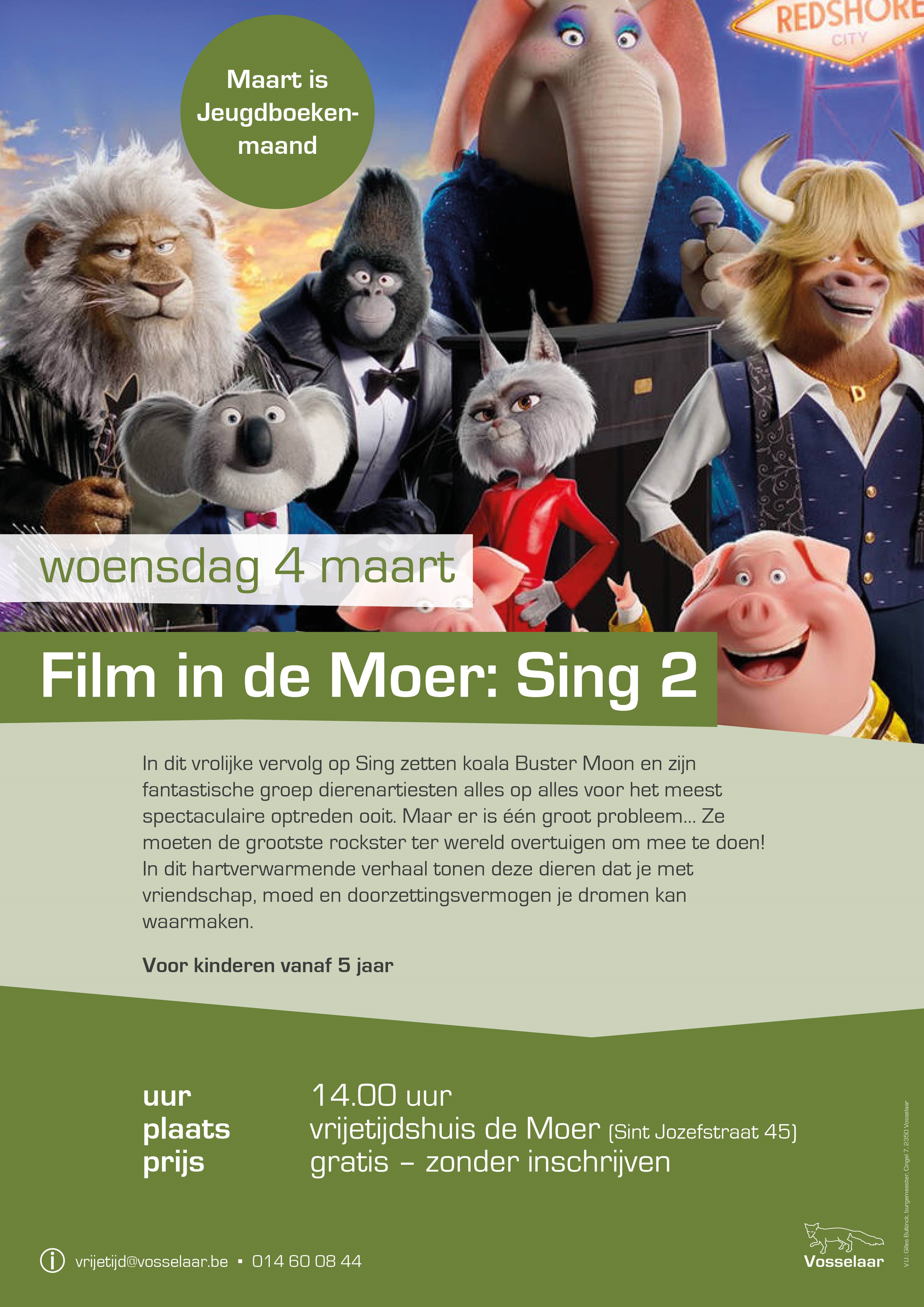 Jeugdboekenmaand: film 'Sing 2'