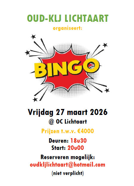 BINGO Oud-KLJ Lichtaart