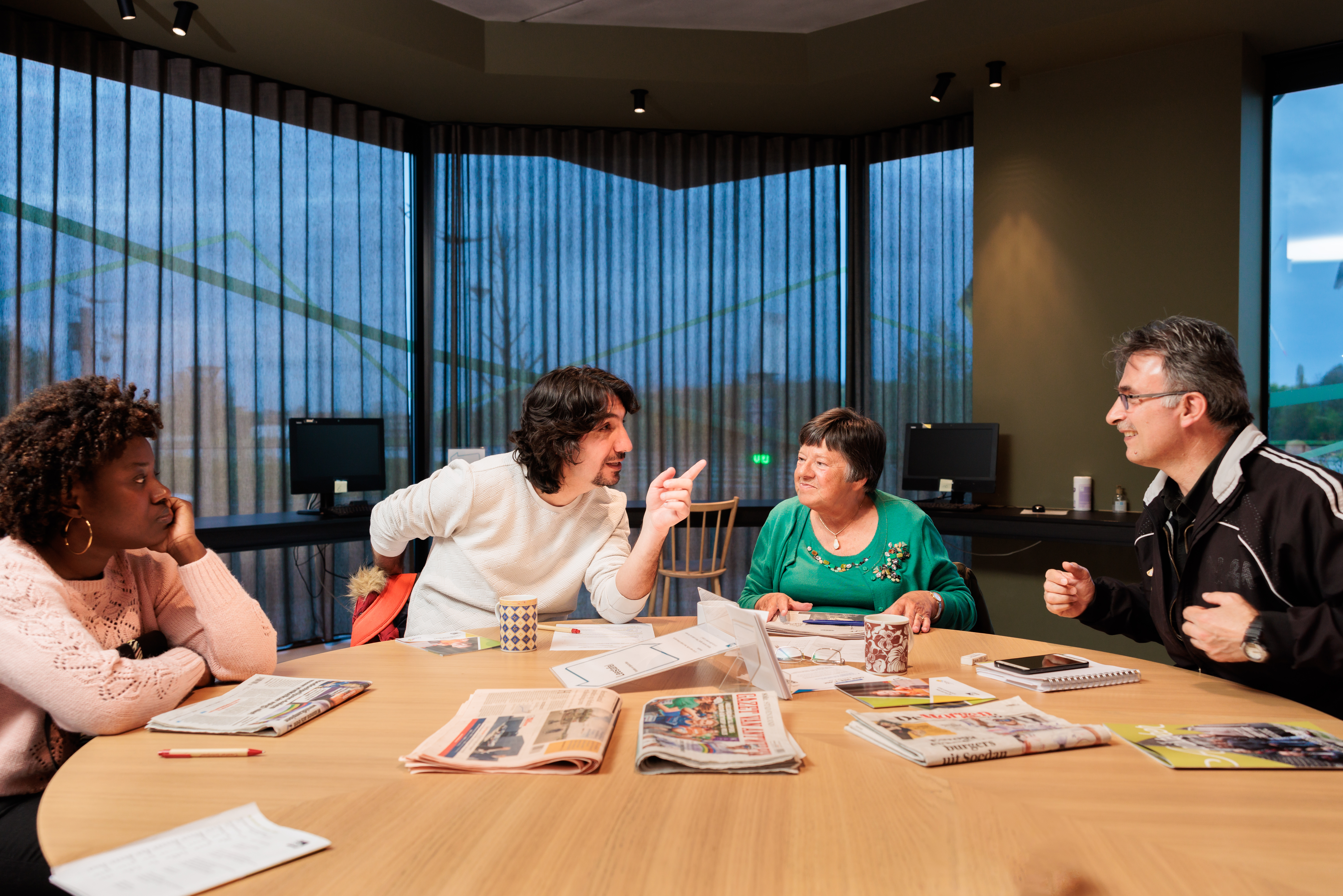 foto van deelnemers aan Taterkaai in de bib van Boom