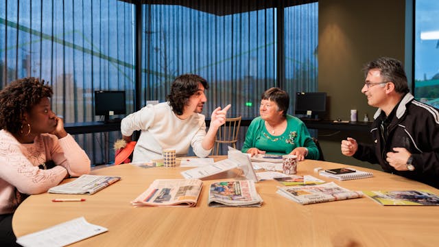 foto van deelnemers aan Taterkaai in de bib van Boom
