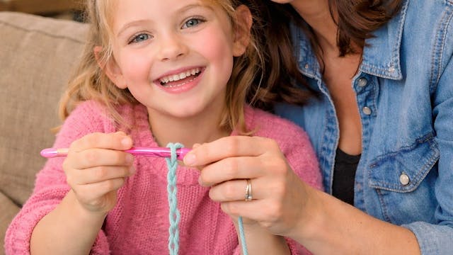 Haken met kinderen basissteken