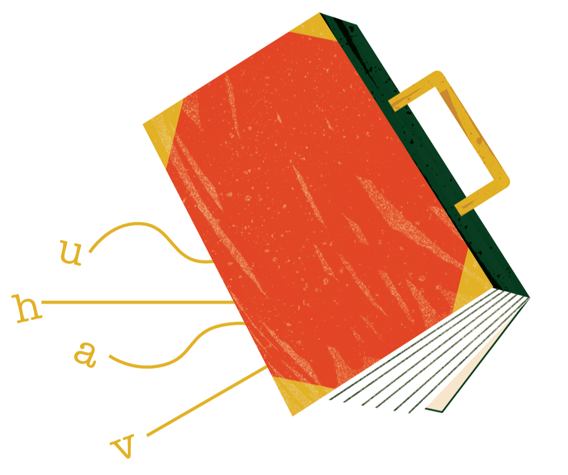 reiskoffer die de vorm van een boek heeft