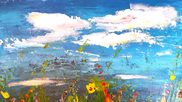 Abstract schilderen met paletmes