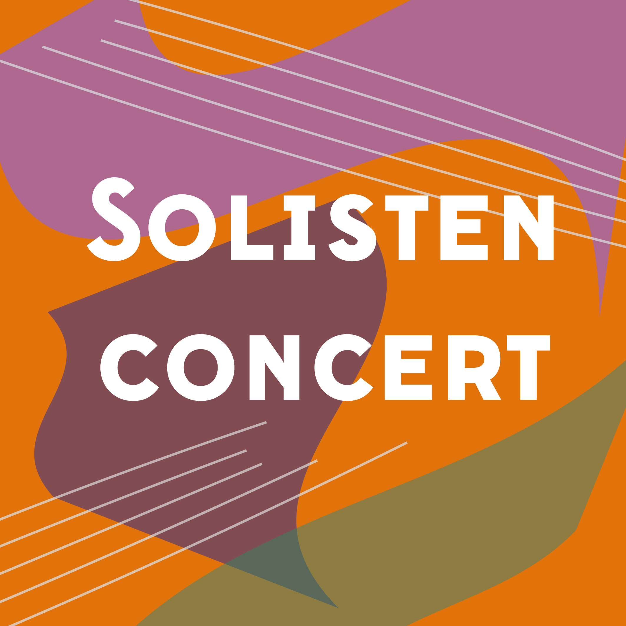 Oranje achtergrond met roze, paarsrode en groene vloeiende vormen erop