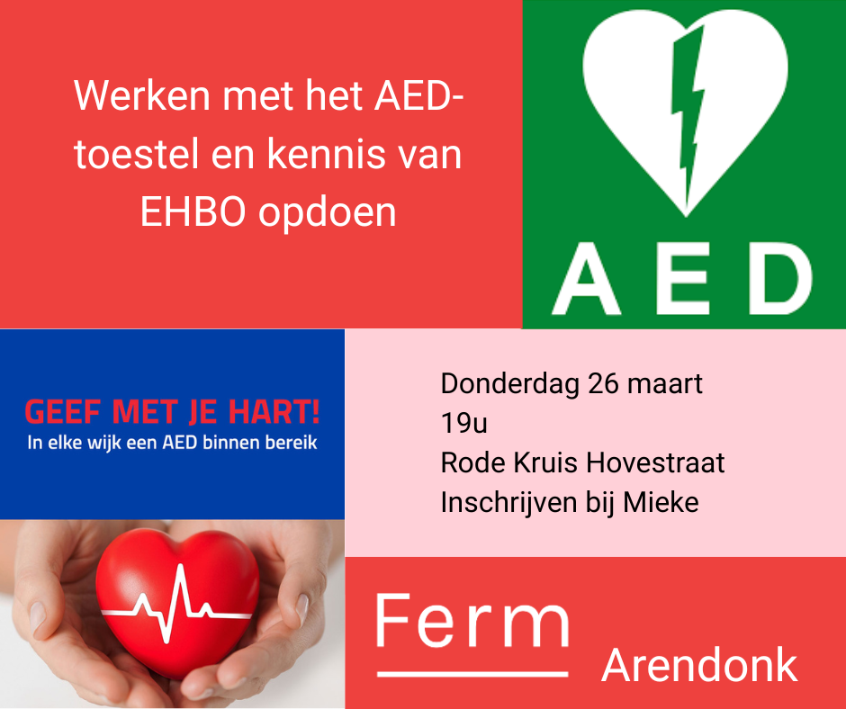 Werken met het AED-toestel en kennis van EHBO opdoen