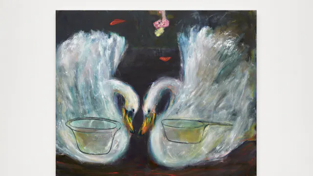 Rosalind Nashashibi, Swans and Pots (slipper), Courtesy of the artist and Grimm