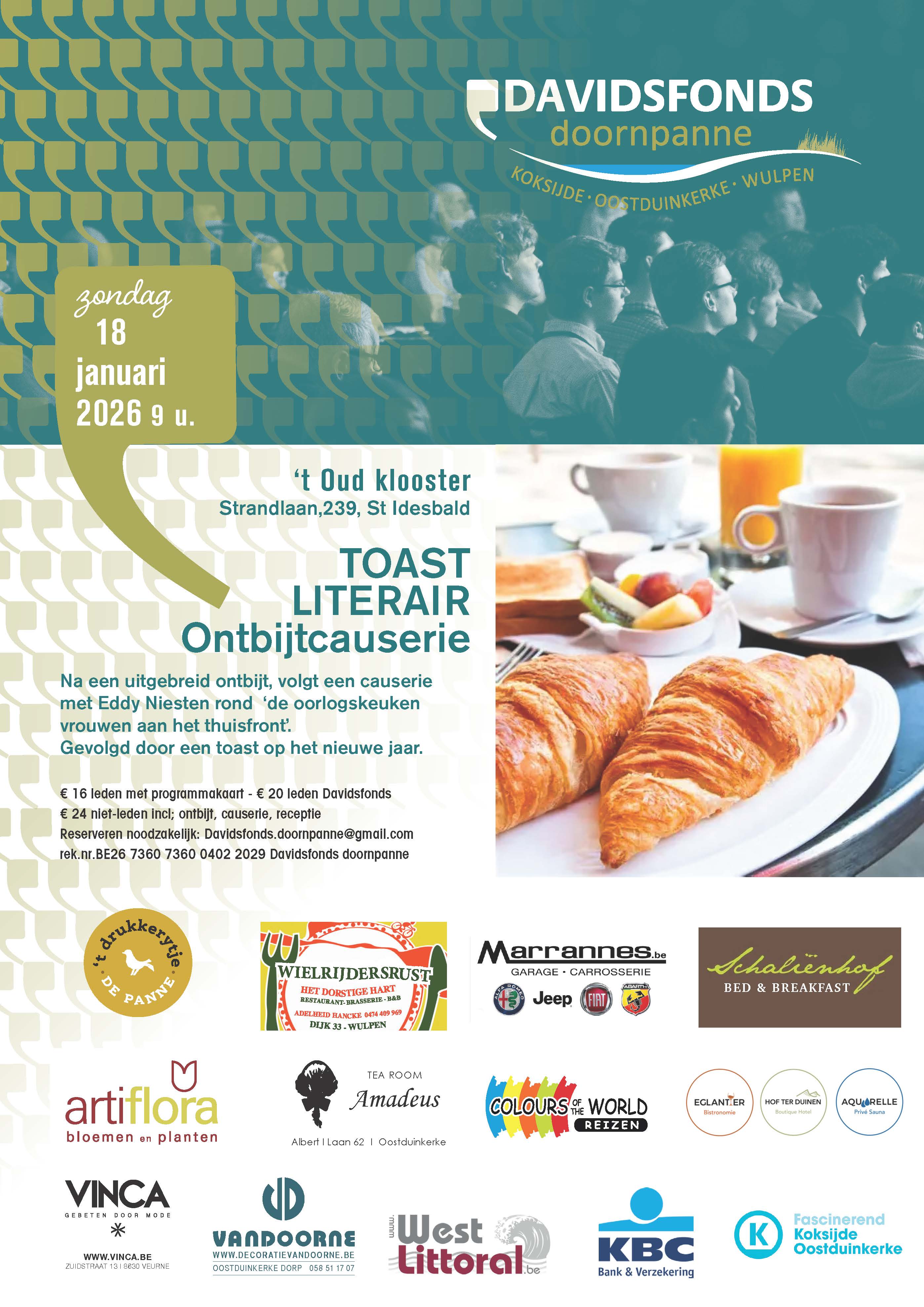 TOAST LITERAIR Ontbijtcauserie