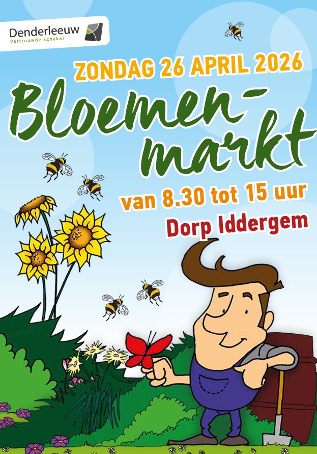 affiche bloemenmarkt Denderleeuw 