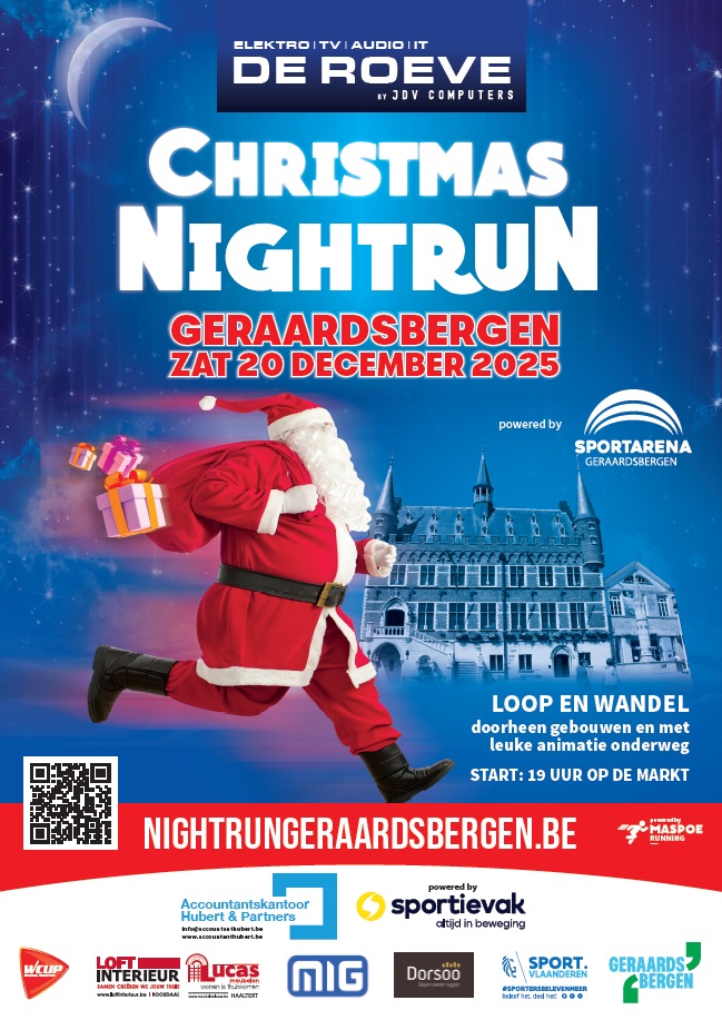 Affiche christmas nightrun Geraardsbergen