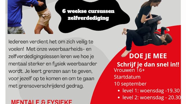 6 weekse cursus Sando Herentals Zelfverdediging en weerbaarheid