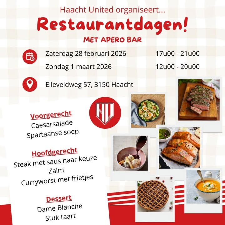 Affiche restaurantdagen Haacht United 2026