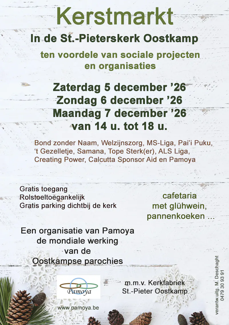 Kerstmarkt ten voordele van sociale projecten en organisaties