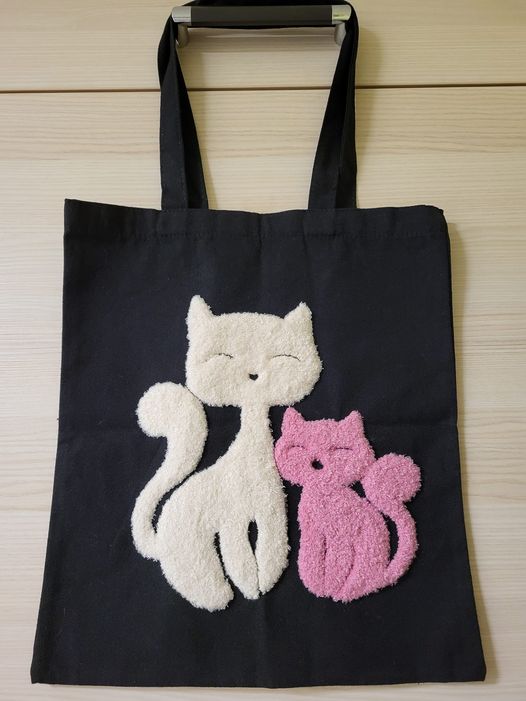 Punch needling - tote bag