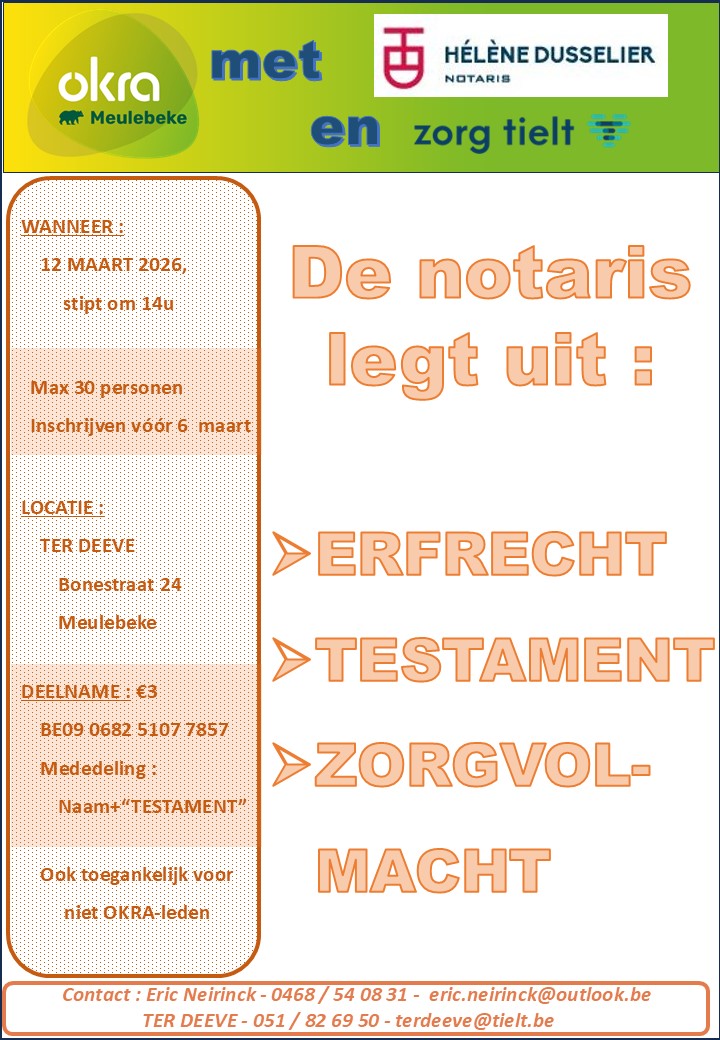 ERFRECHT TESTAMENT ZORGVOLMACHT