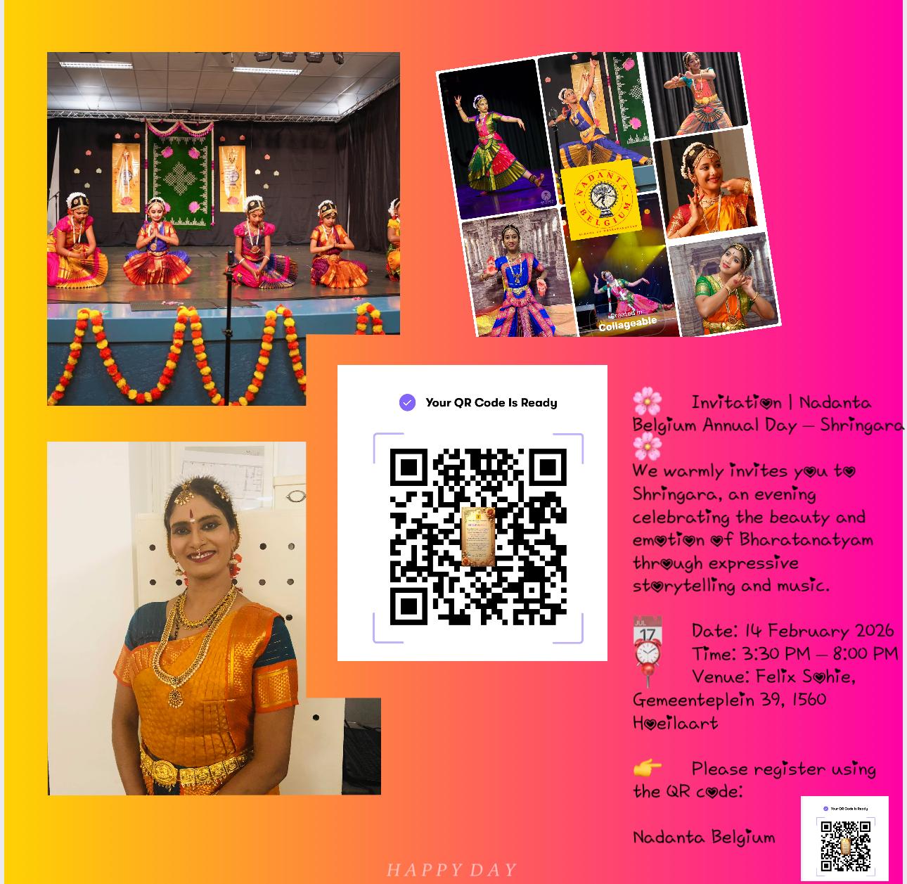 Dance event registration details 