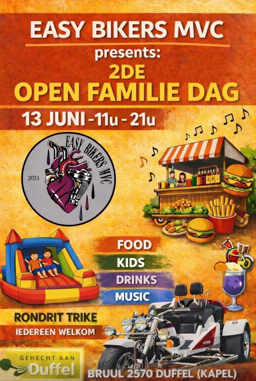 Affiche "2de open familiedag Easy Bikers MVC"