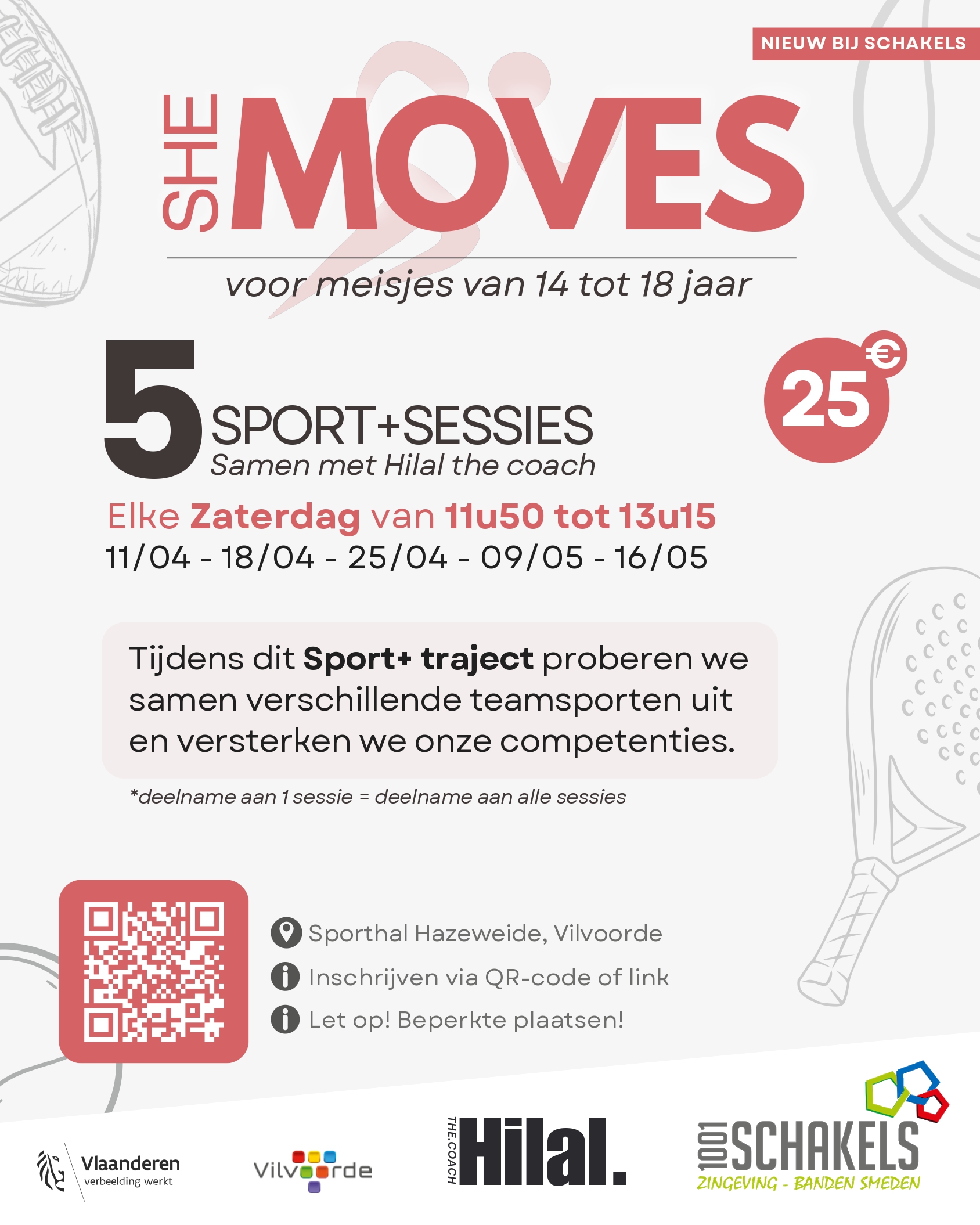 5 sportsessies voor jongeren van 14 tot 18 jaar oud