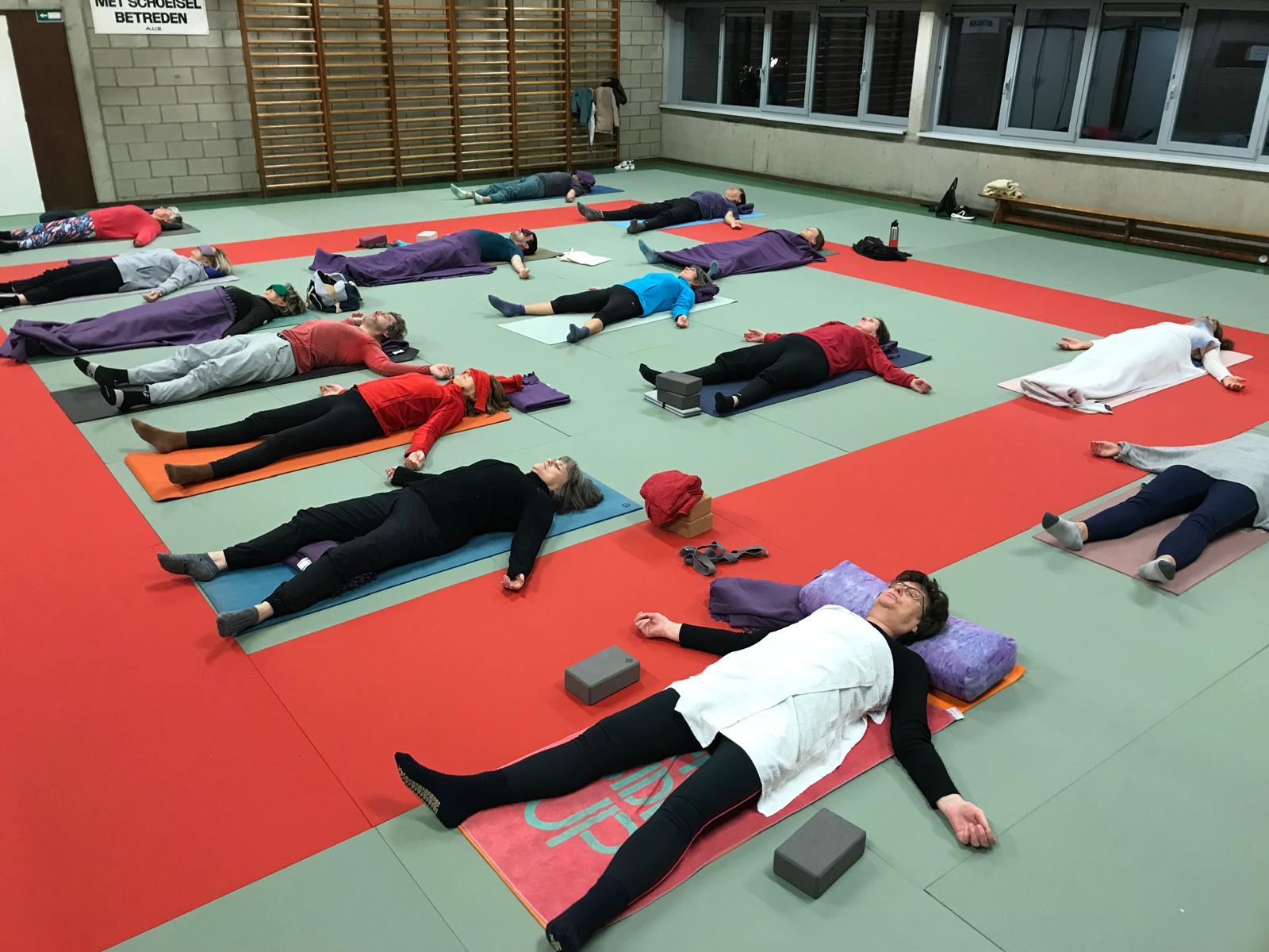 Heerlijk ontspannen aan het einde van de les