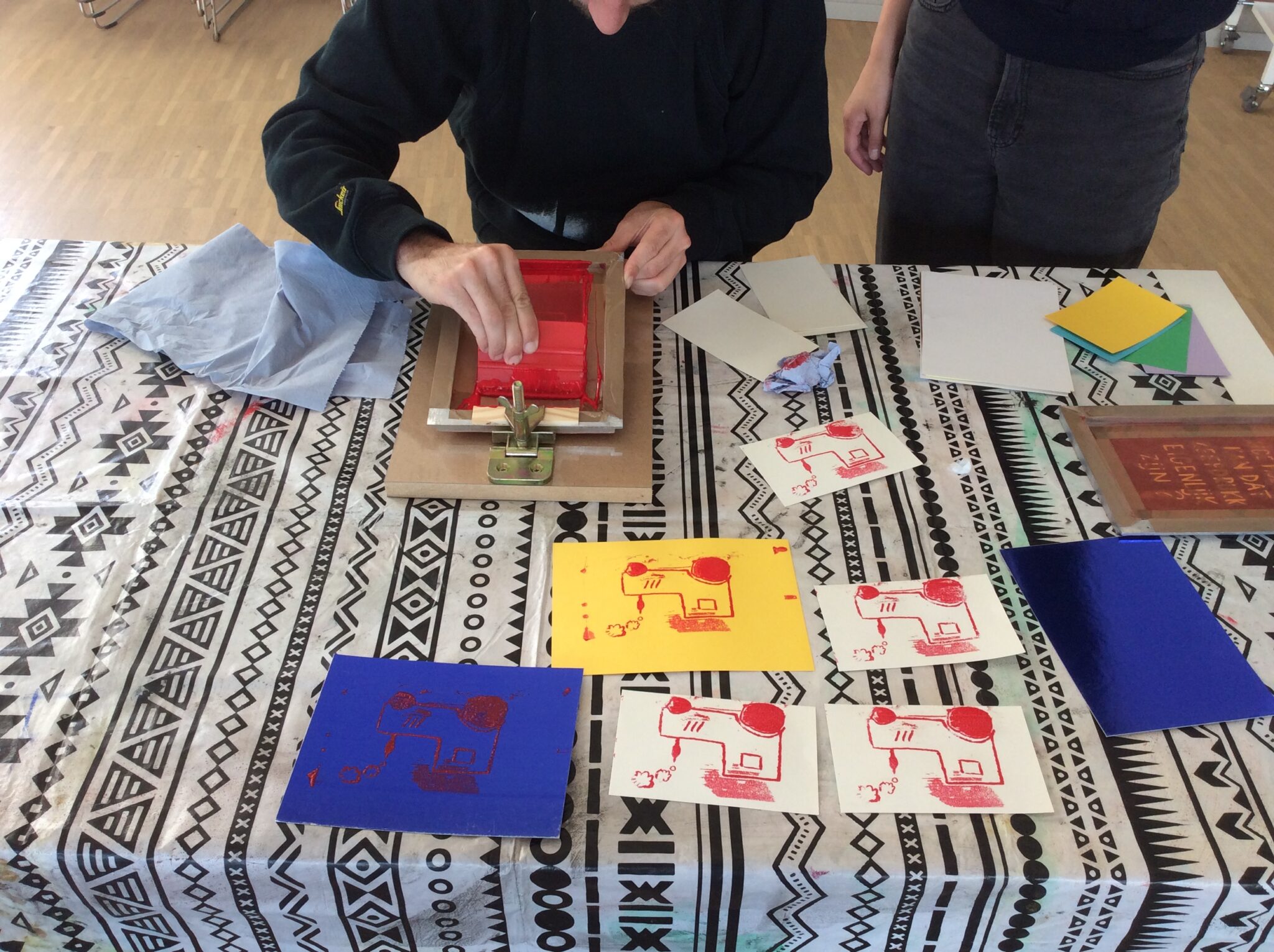 Proeven van druktechnieken | Zeefdruk