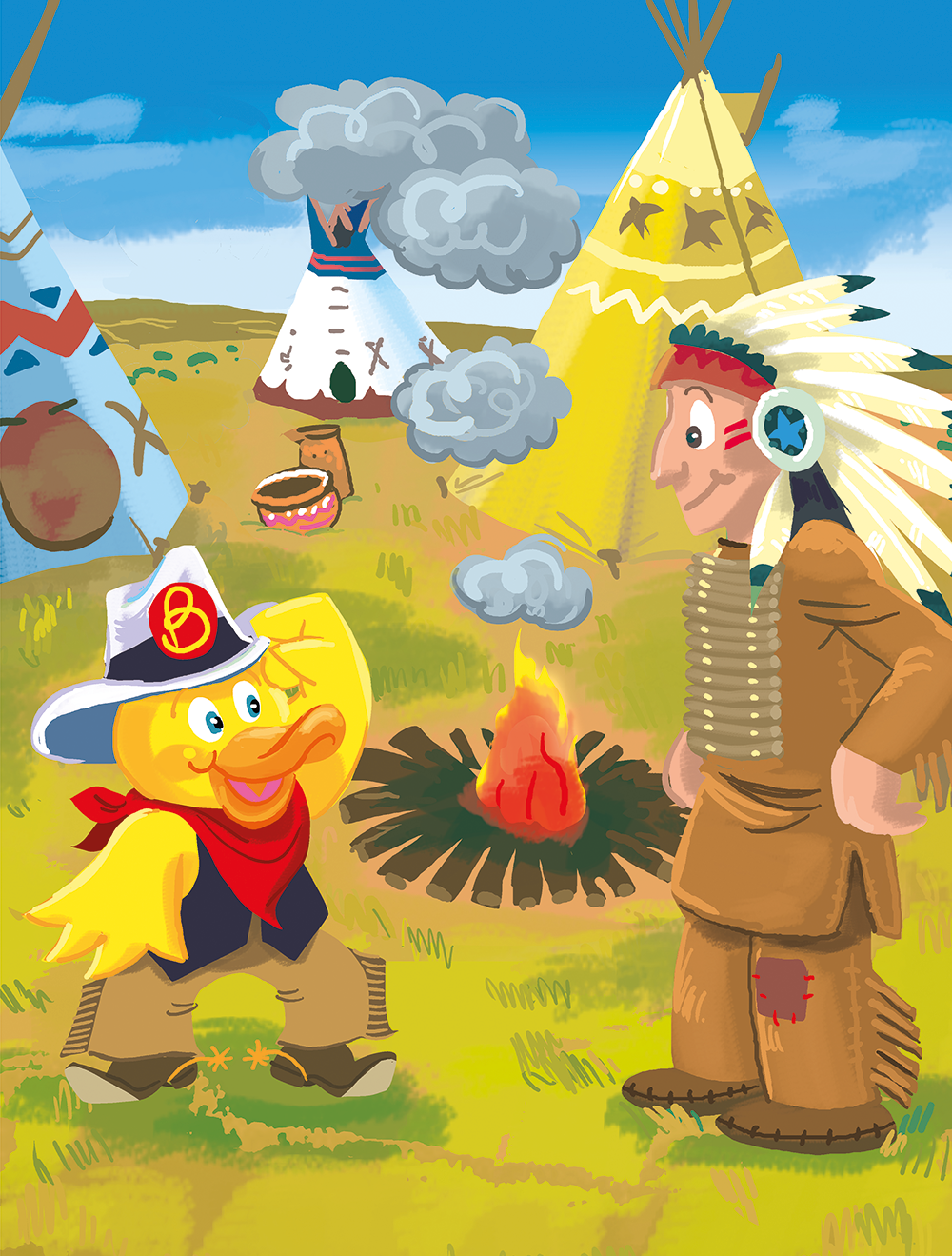 Cowboy Ballie en de indianen