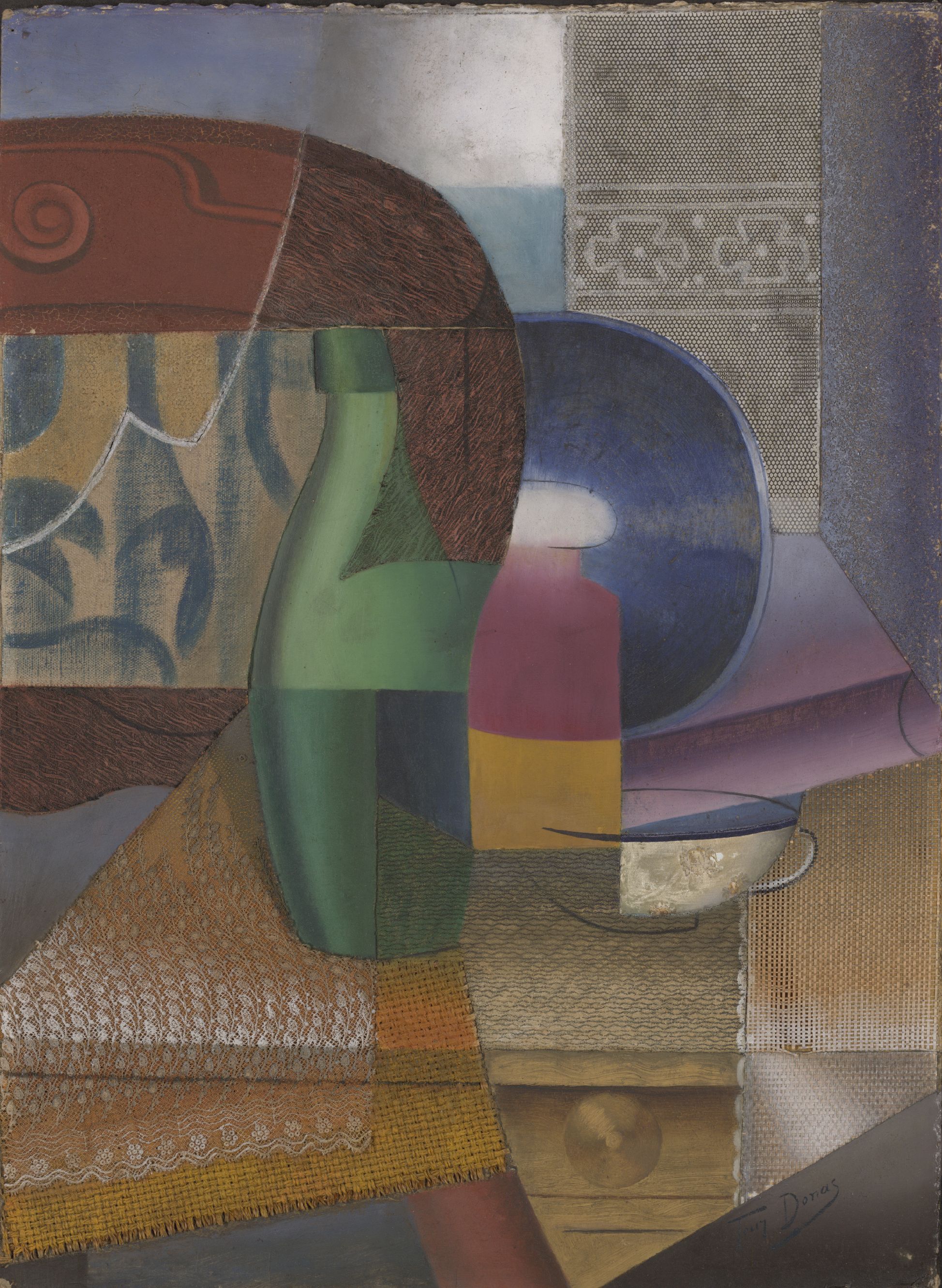 Marthe Donas, Still life with bottle and cup, Yale University Art Gallery