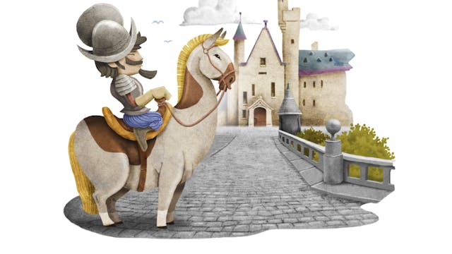 Pedro Coloma voor het kasteel van Bornem