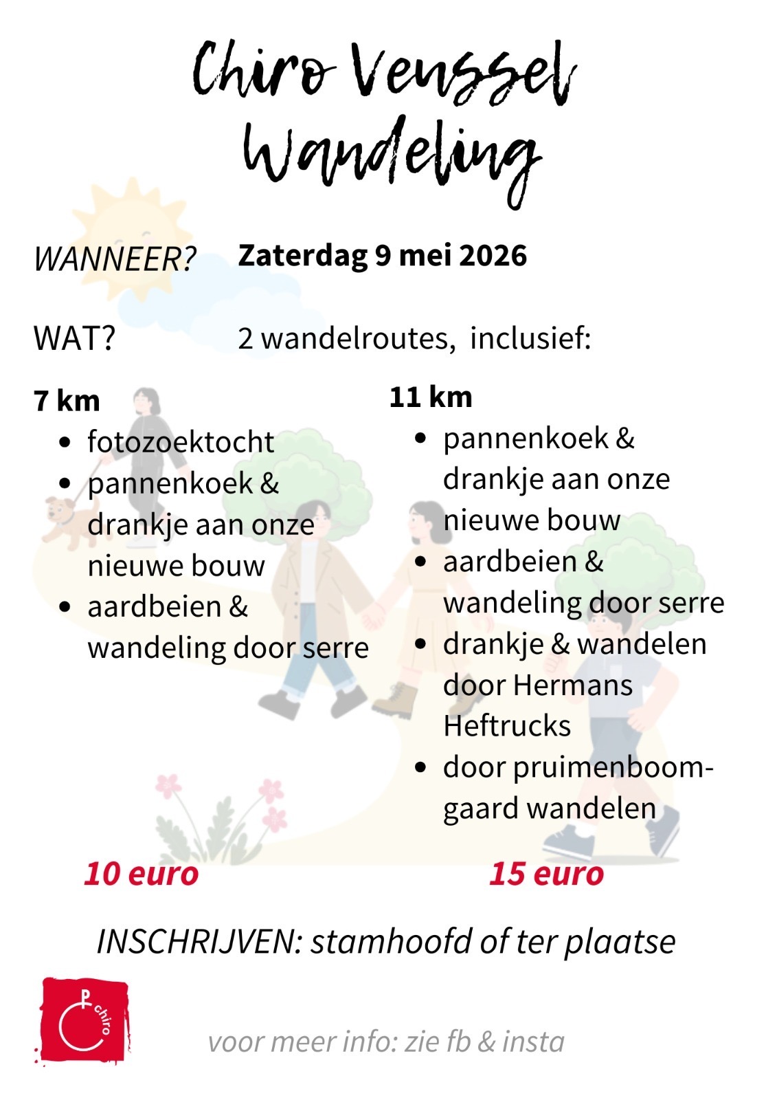Affiche Chiro Veussel Wandeling