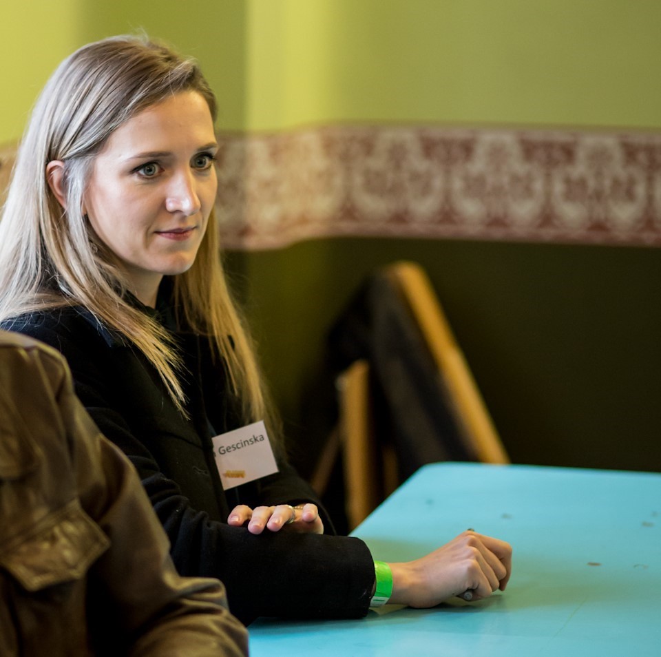 Paarse zetel in De Krook - Alicja Gescinska