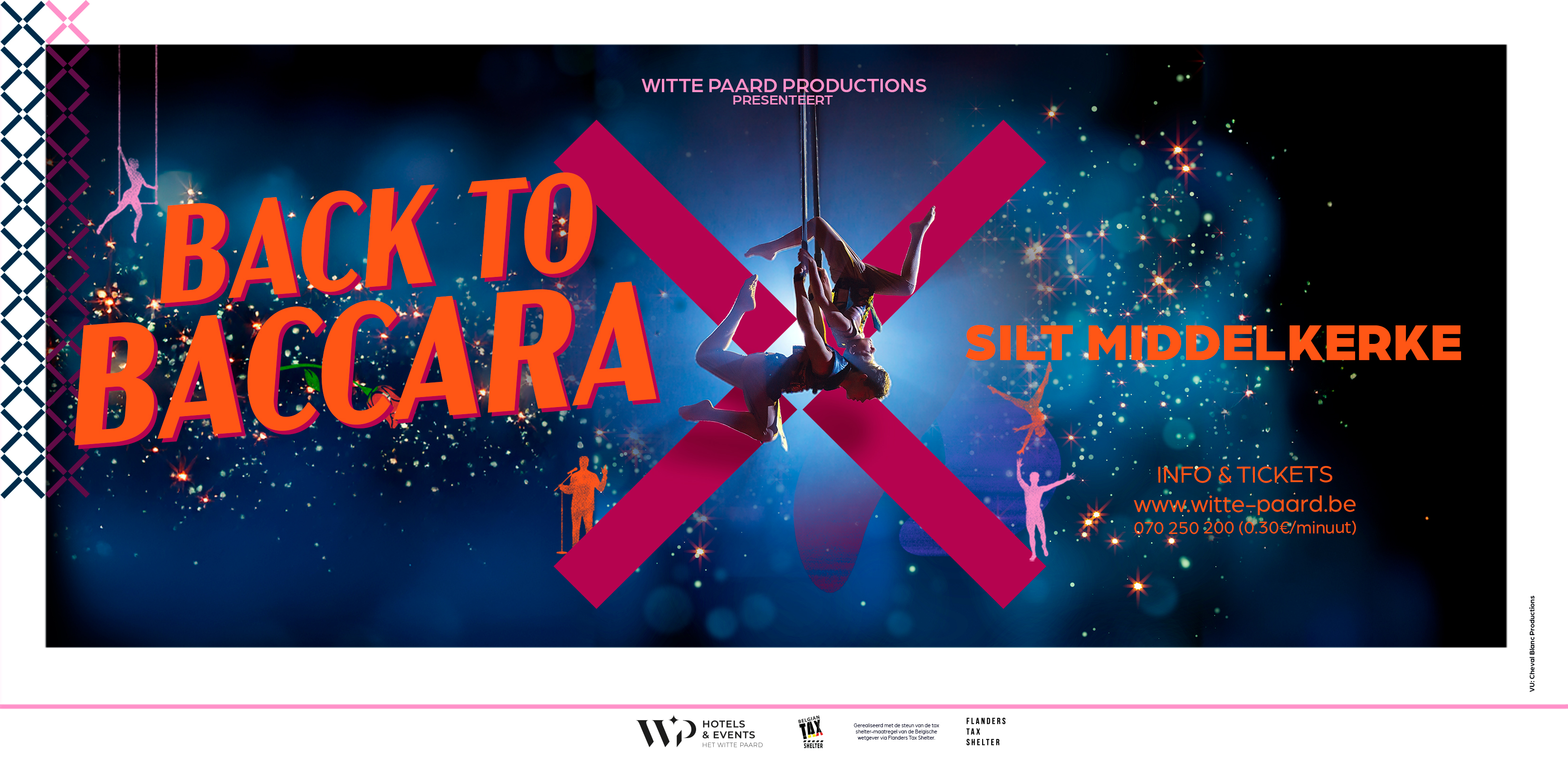 De iconische Baccarazaal vormde jarenlang het creatieve hart van het casino van Middelkerke. De meest uiteenlopende shows en evenementen vonden plaats op dit bijzondere toneel met zicht op zee.