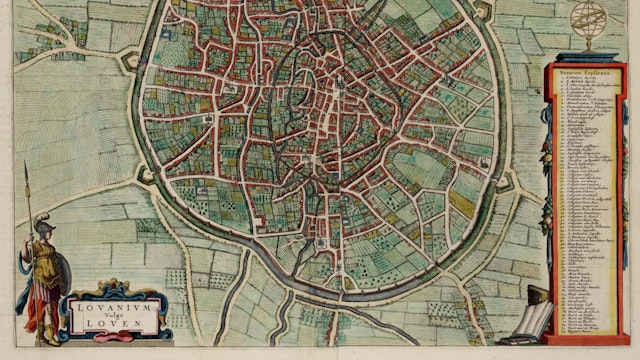 Stadskaart van Leuven van Joan Blaue van 1649