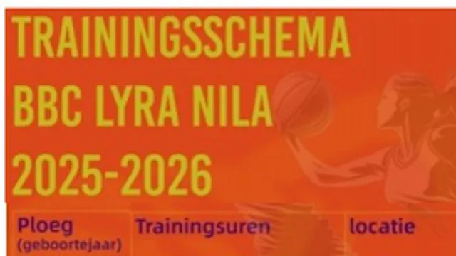 trainingsschema 25-26