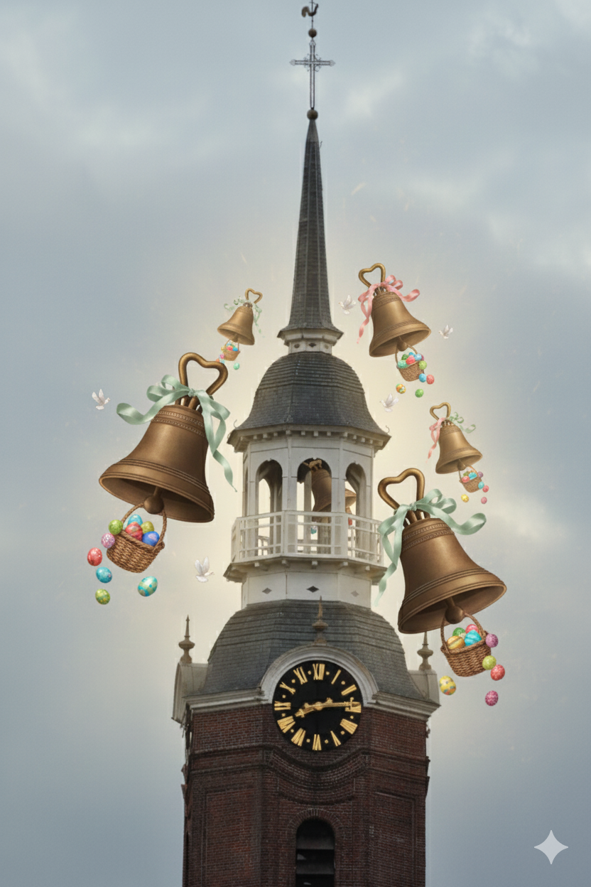 De Zogse Klokken komen terug van Rome, gevuld met paaseieren