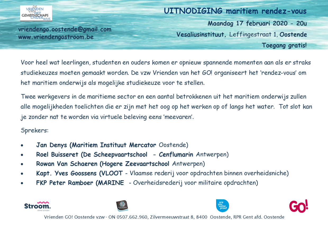 Uitnodiging voor een maritiem rendez-vous