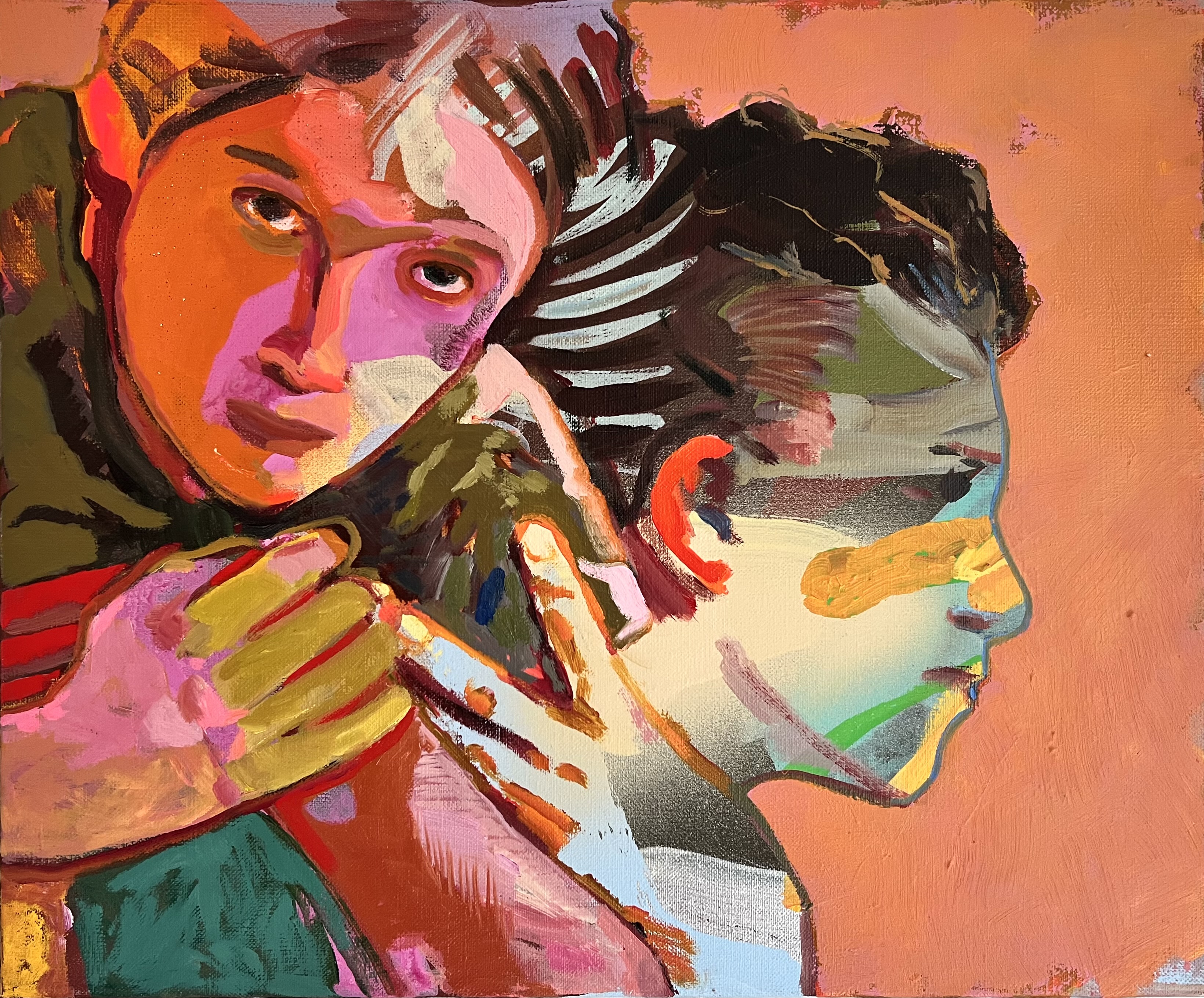 Tschiegg, "Plein soleil", 2025, Oil and acrylic on canvas, 38 x 46 cm