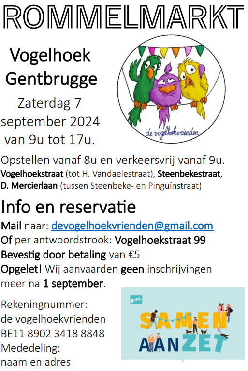 Rommelmarkt Vogelhoek Gentbrugge