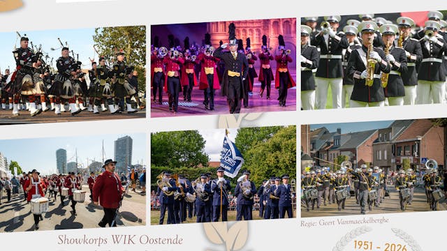 Affiche 75 jaar Showkorps WIK jubileumfeest