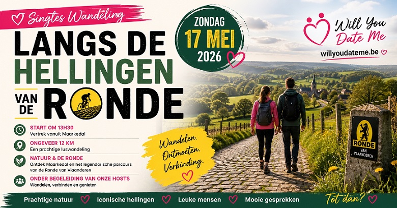 Singles Wandeling “Langs de Hellingen van de Ronde” (17 mei 2026)