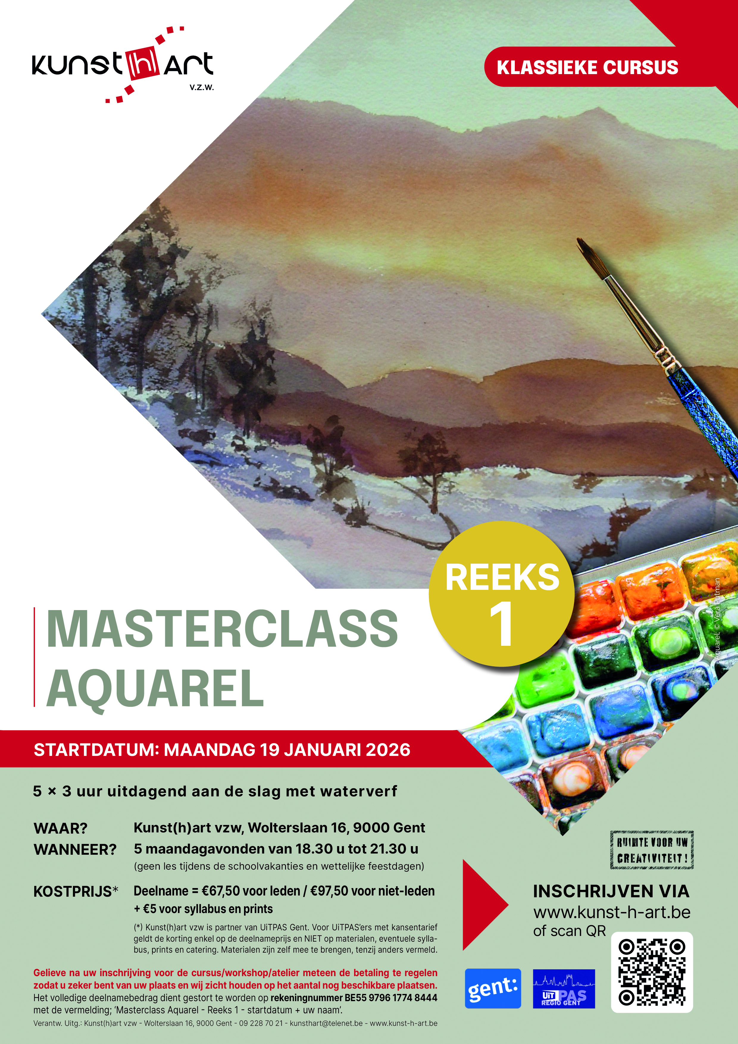 Affiche Masterclass Aquarel reeks 1