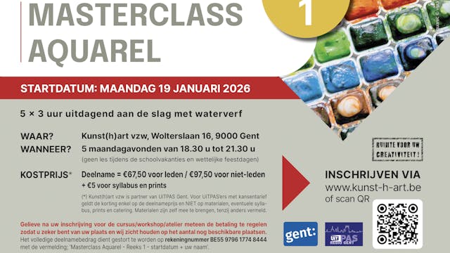 Affiche Masterclass Aquarel reeks 1